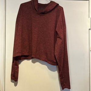 Athleta size small maroon cropped hoodie